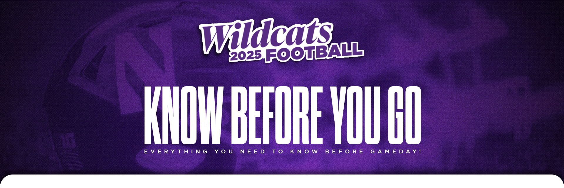 Northwestern Gameday Guide Header