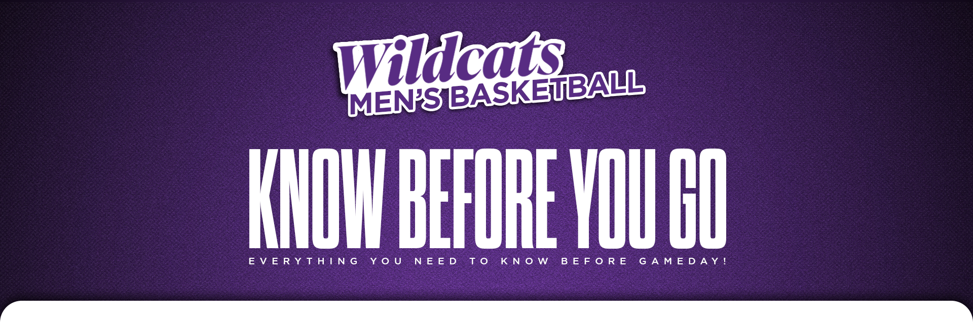 Northwestern Basketball Gameday Guide Header
